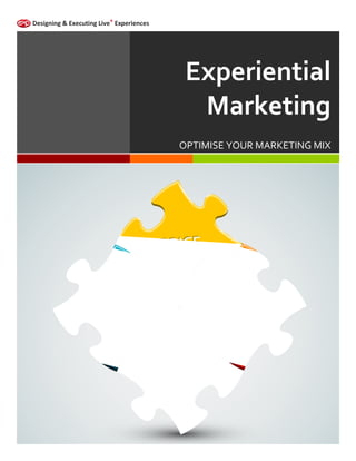 Designing & Executing Live+ Experiences 
Experiential 
Marketing 
OPTIMISE YOUR MARKETING MIX 
 