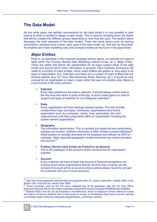 Non Party Data Model Example.pdf White Paper - Process Neutral Data Modelling | PDF