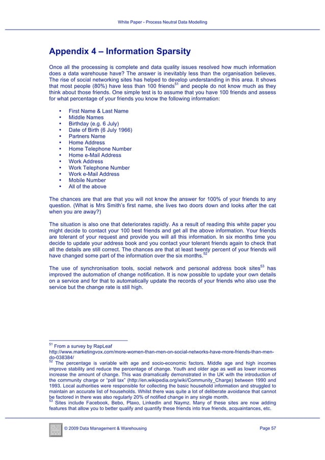 White Paper Process Neutral Data Modelling