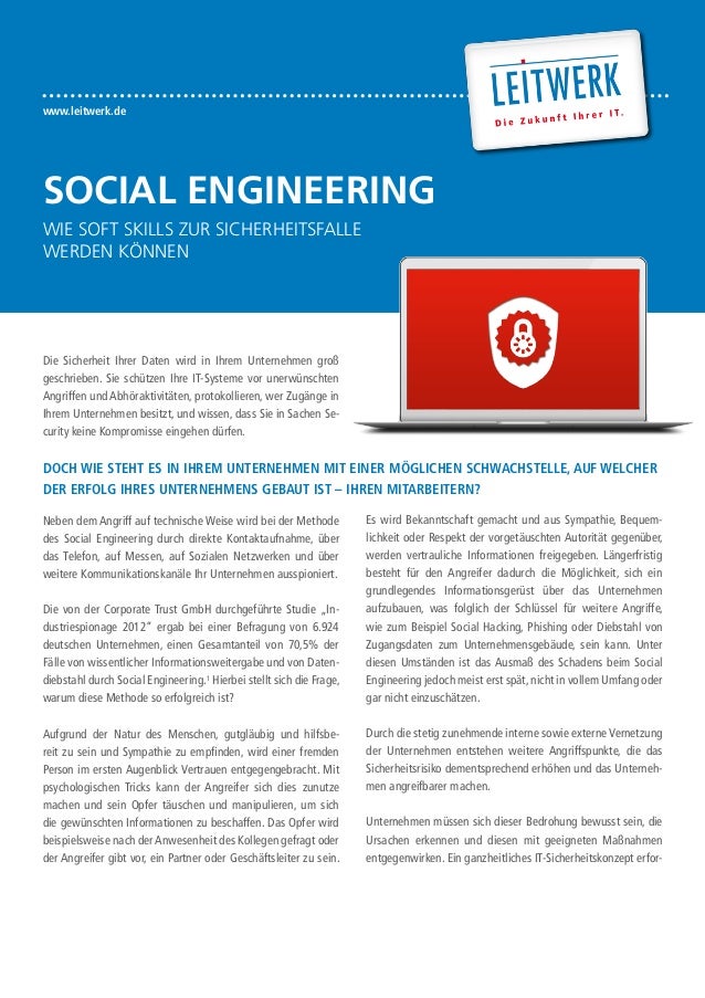 Social Engineering Wie Soft Skills Zur Sicherheitsfalle Werden Konnen