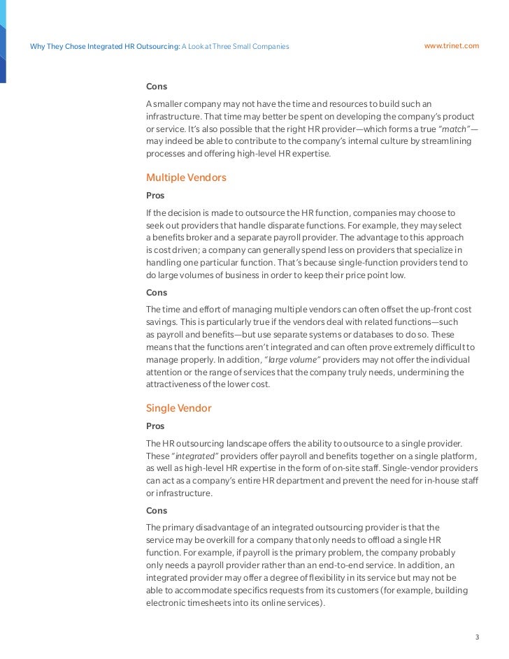 Outsourcing human resource functions and performance image