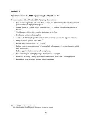 Appendix B

Recommendations of LAPPL representing LAPD rank and file

Recommendations of LAPD rank and file.26 (meeting ob...