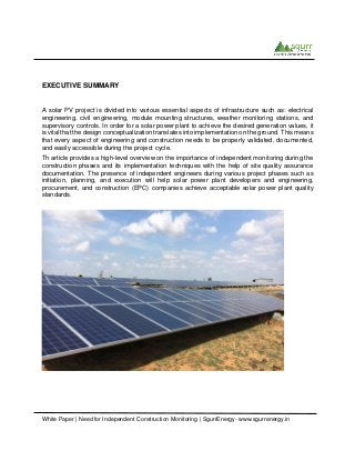 Solar Engineering Consultants- SgurrEnergy | PDF