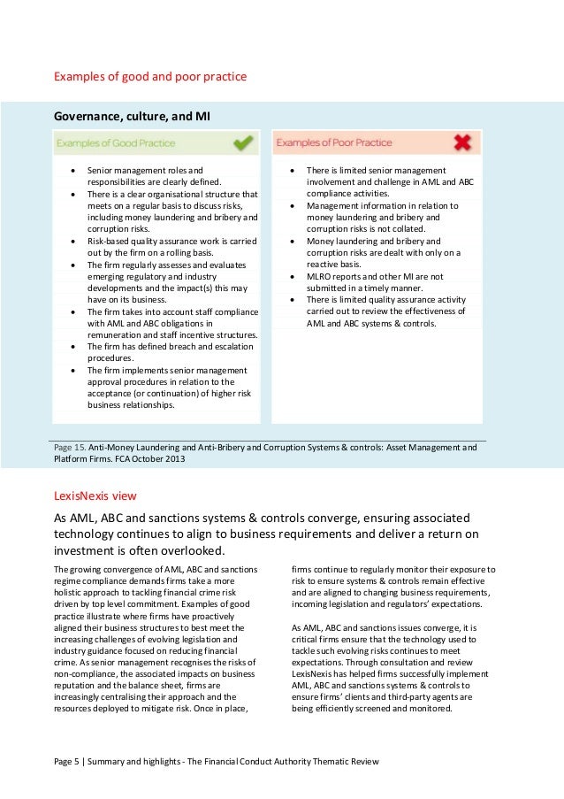 Anti Money Laundering And Anti Bribery And Corruption Systems Contr