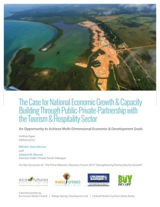 WHITE PAPER:  BELIZE: The Case for National Economic Growth & Capacity Building Through Public-Private-Partnership with the Tourism & Hospitality Sector 