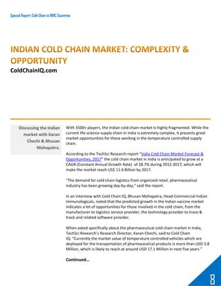 Cold Chain in India | PDF