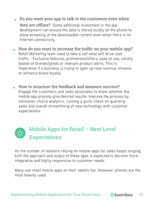 Implementing Mobile Application on your retail Store