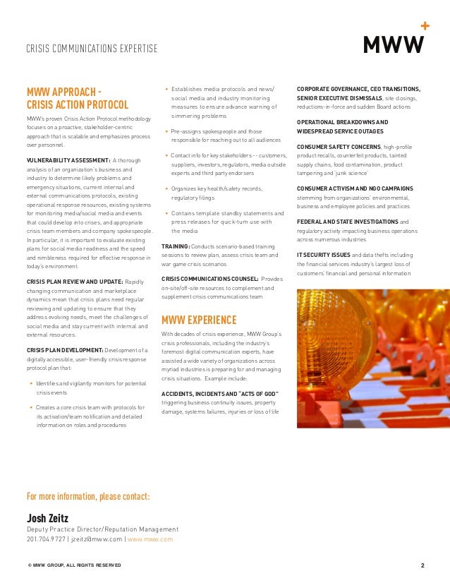MWW Expertise: Crisis Communications