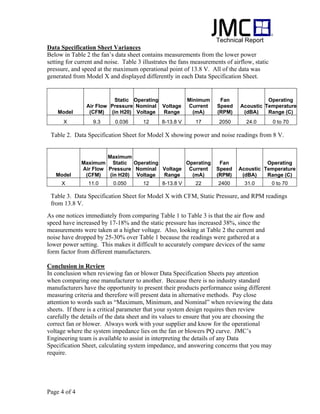 Interpreting Manufacturer's Data Specification Sheet | PDF | Technology ...