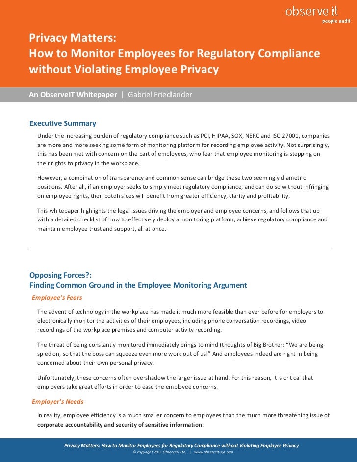 How to Monitor Employees for Regulatory Compliance without Violating