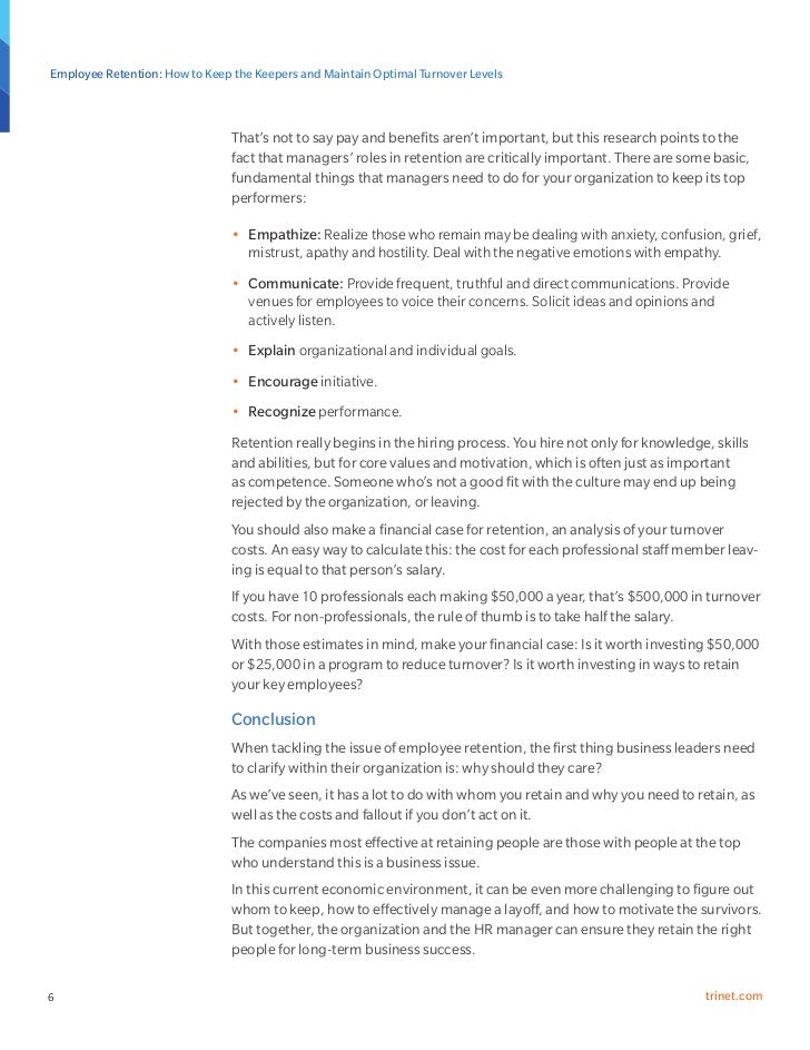 Thesis employee retention picture