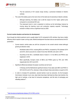 Electric Vehicles - State of play and policy framework | PDF
