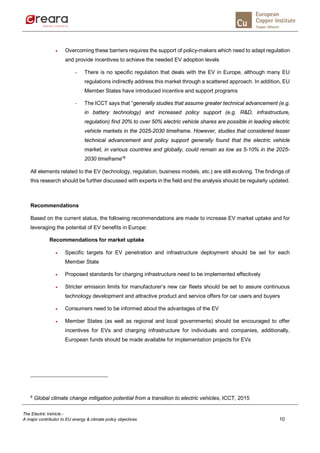 Electric Vehicles - State of play and policy framework | PDF