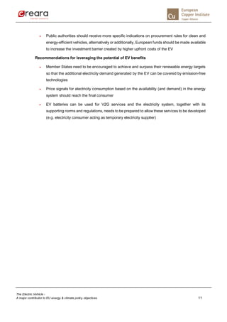 Electric Vehicles - State of play and policy framework | PDF