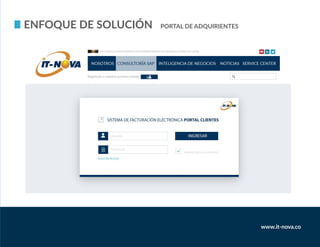 Enfoque de Solución Portal de adquirientes
 