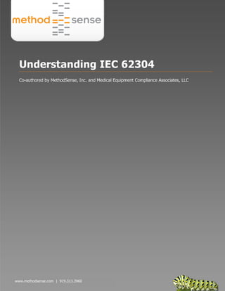 Understanding IEC 62304
Co-authored by MethodSense, Inc. and Medical Equipment Compliance Associates, LLC
www.methodsense.com | 919.313.3960
 