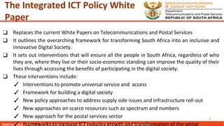 National Integrated ICT Policy White Paper: Implementation Plan | PDF