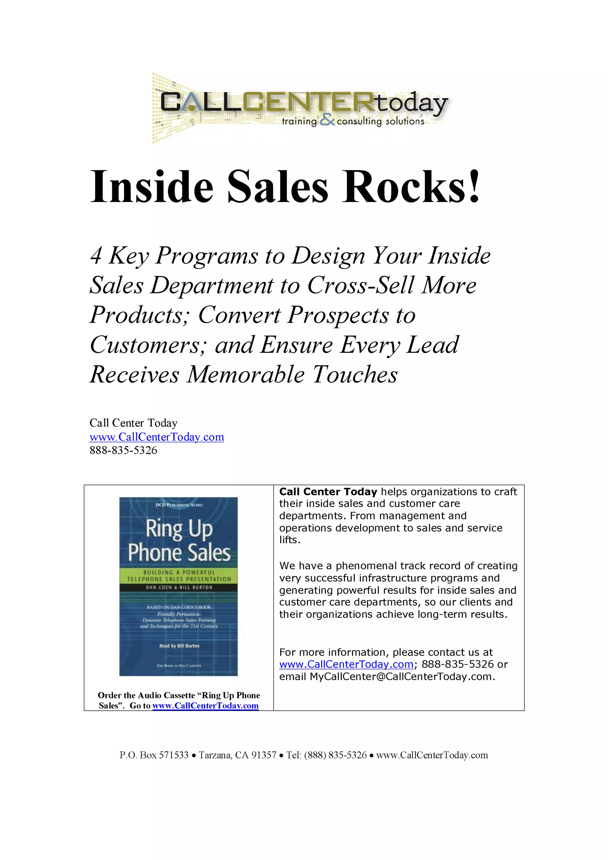 Whitepaper Inside Sales Rocks | PDF