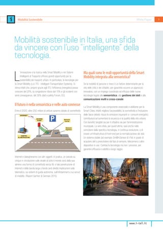 Sara Raggio White paper: Mobilità sostenibile e IoT. | PDF
