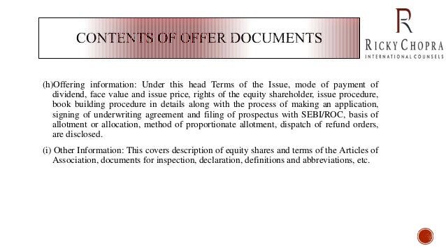 rights underwriting agreement issue on paper IPO White