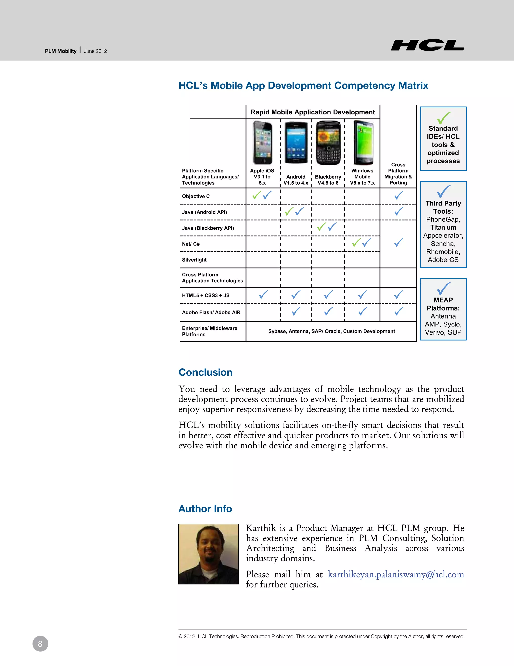 HCLT Whitepaper: PLM Mobility | PDF
