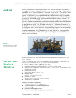 The Benefits of using Dynamic Simulation and Training Systems | PDF