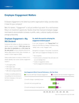 TheWhitePaper*




Employee Engagement Matters

Employee engagement is the latest buzz within organizations today, but wha...
