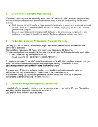 Code That Writes Code : Automatic Programming for NHibernate | PDF