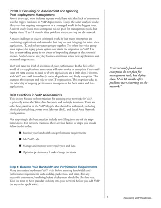 Avoid Three Common Pitfalls With VoIP Readiness Assessments | PDF