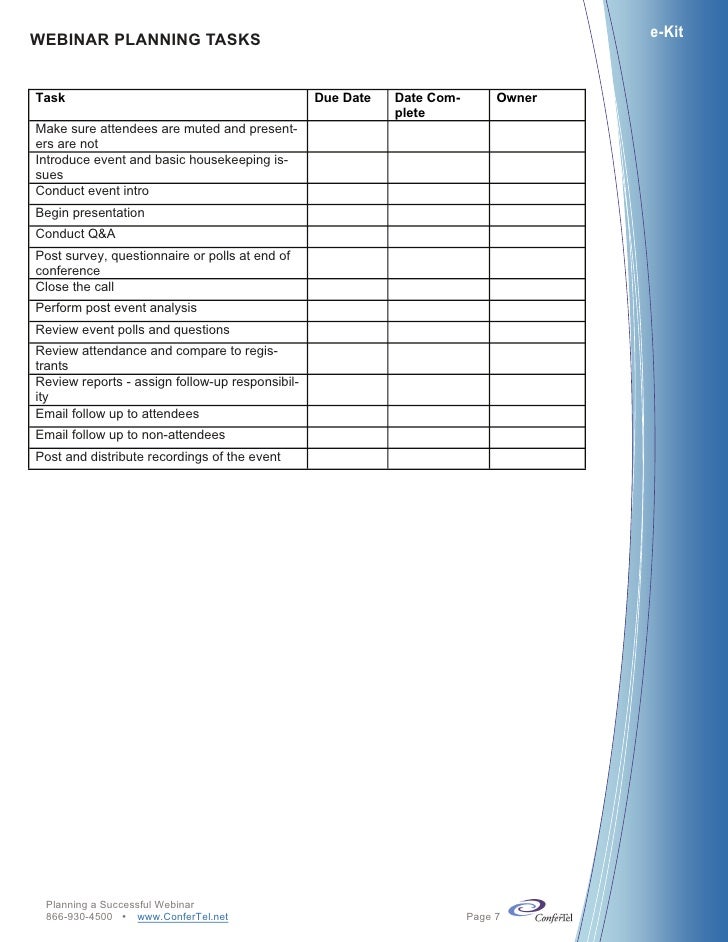 planning a successful webinar timelines checklists tools and tips