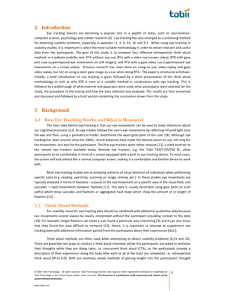 Using Retrospective Think Aloud With Eye Tracking Usability Testing | PDF