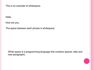 White space | PPT