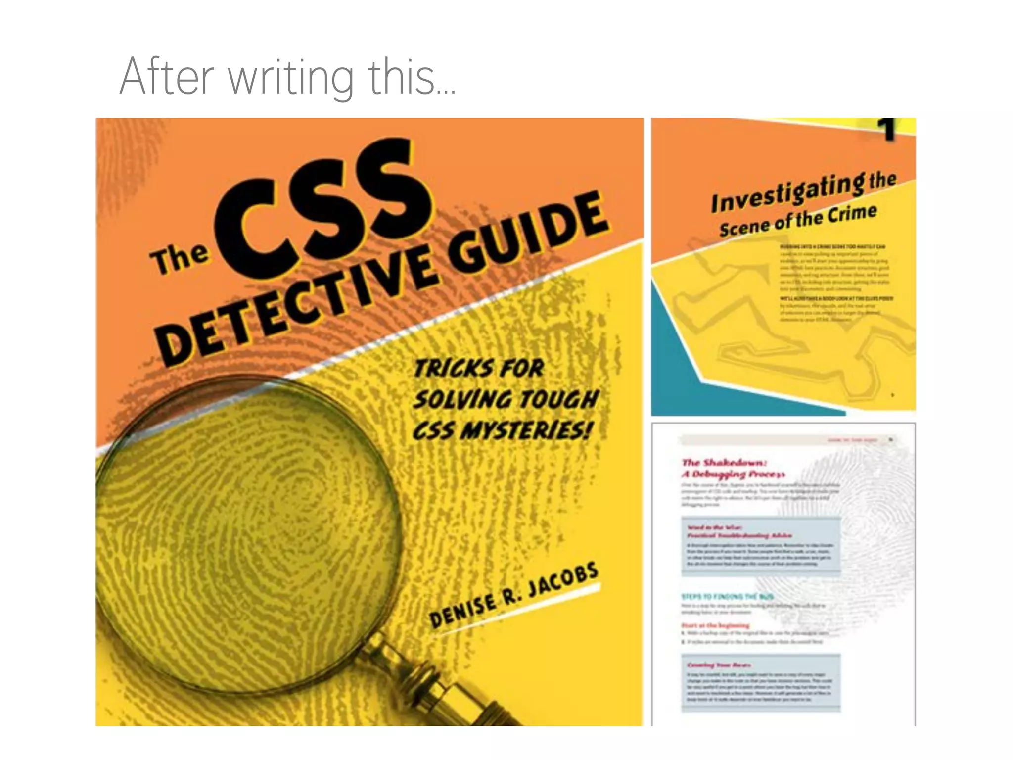 After writing this…

 