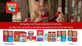 CAGNY2014 28
Bringing nutritious solutions to moms,
so they can provide a healthy foundation for their families
 