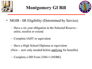 Mgib Form National Guard benefits-brief | PPT