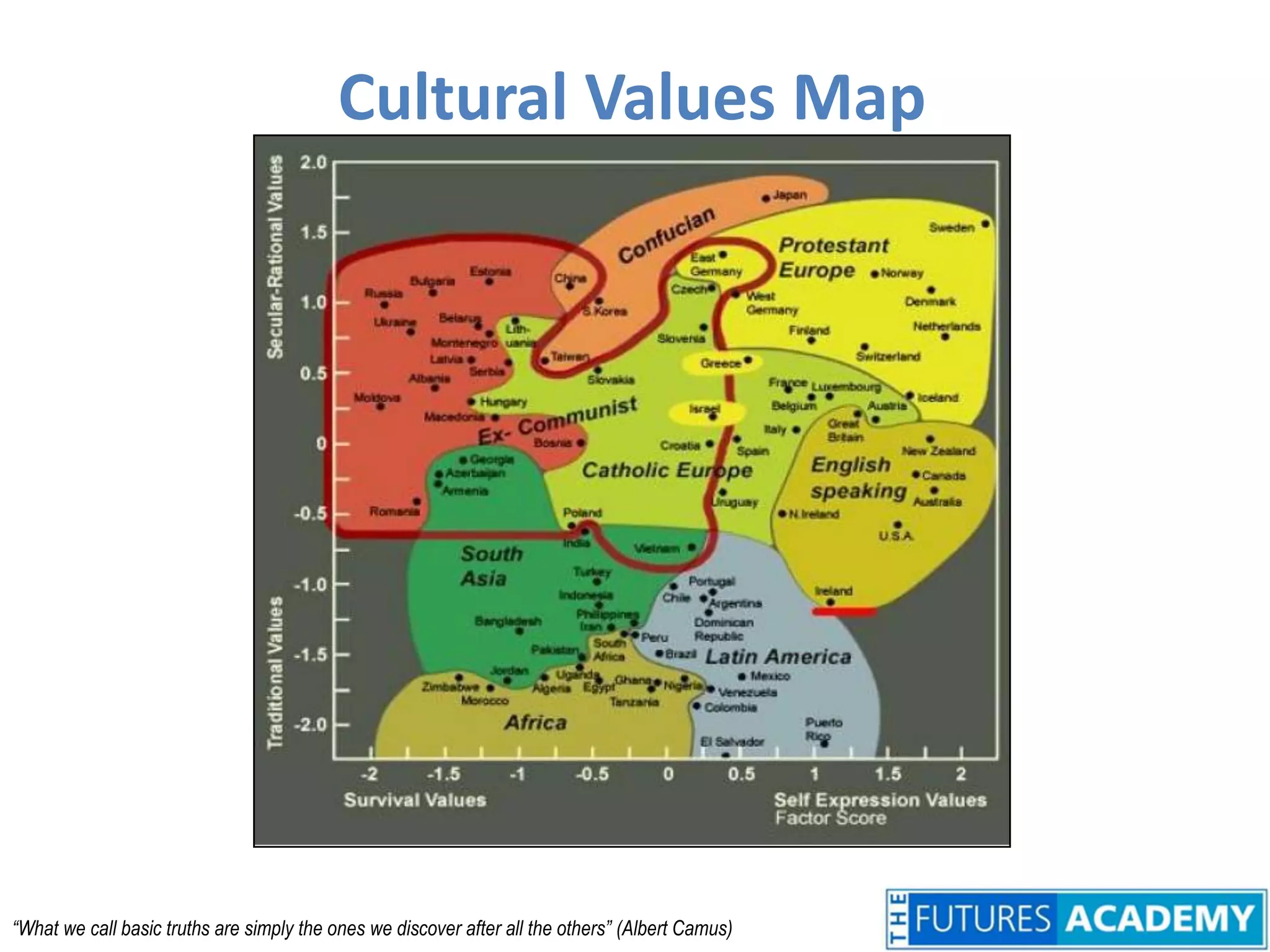 Cultural Values Map“What we call basic truths are simply the ones we discover after all the others” 	(Albert Camus)