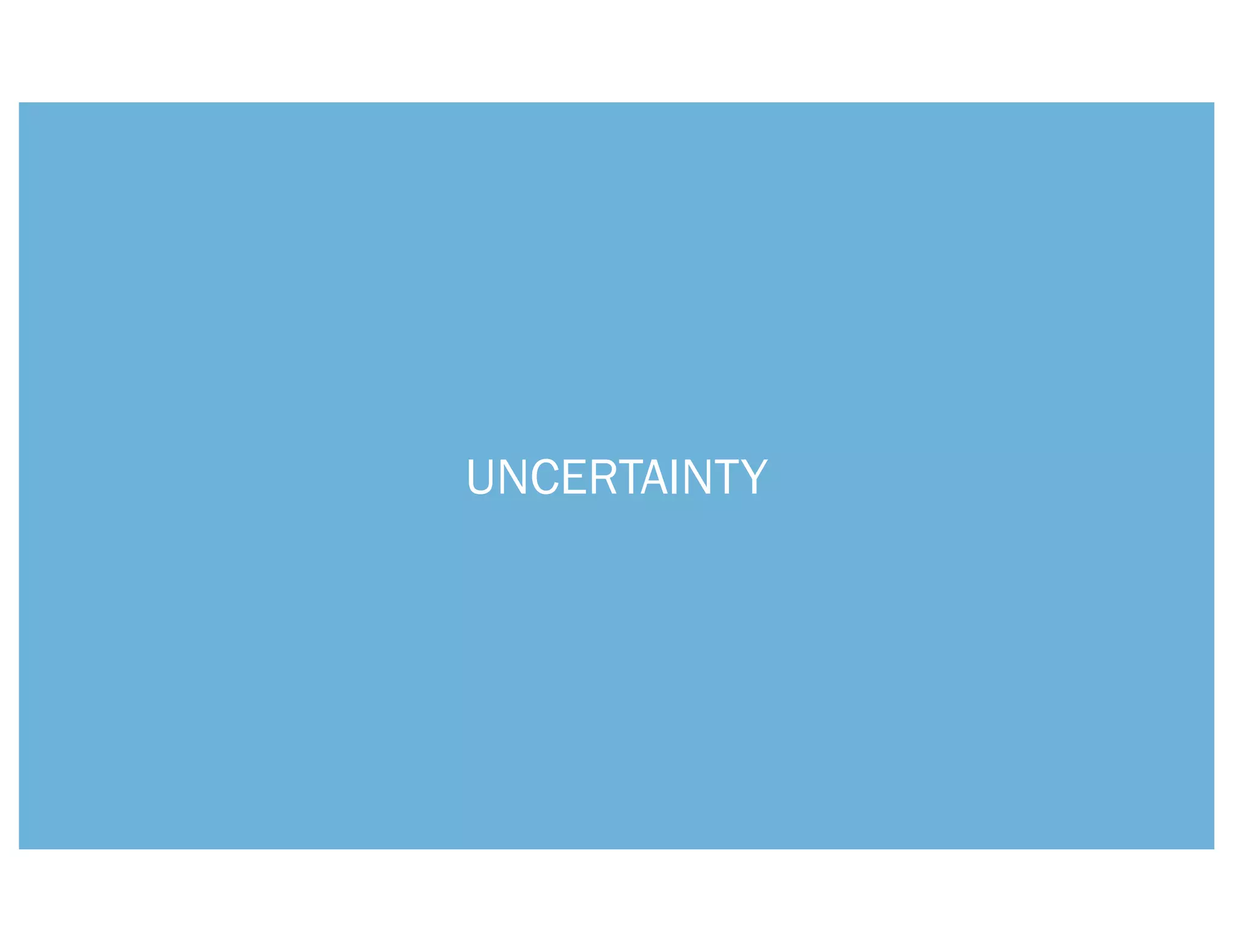 UNCERTAINTY
 