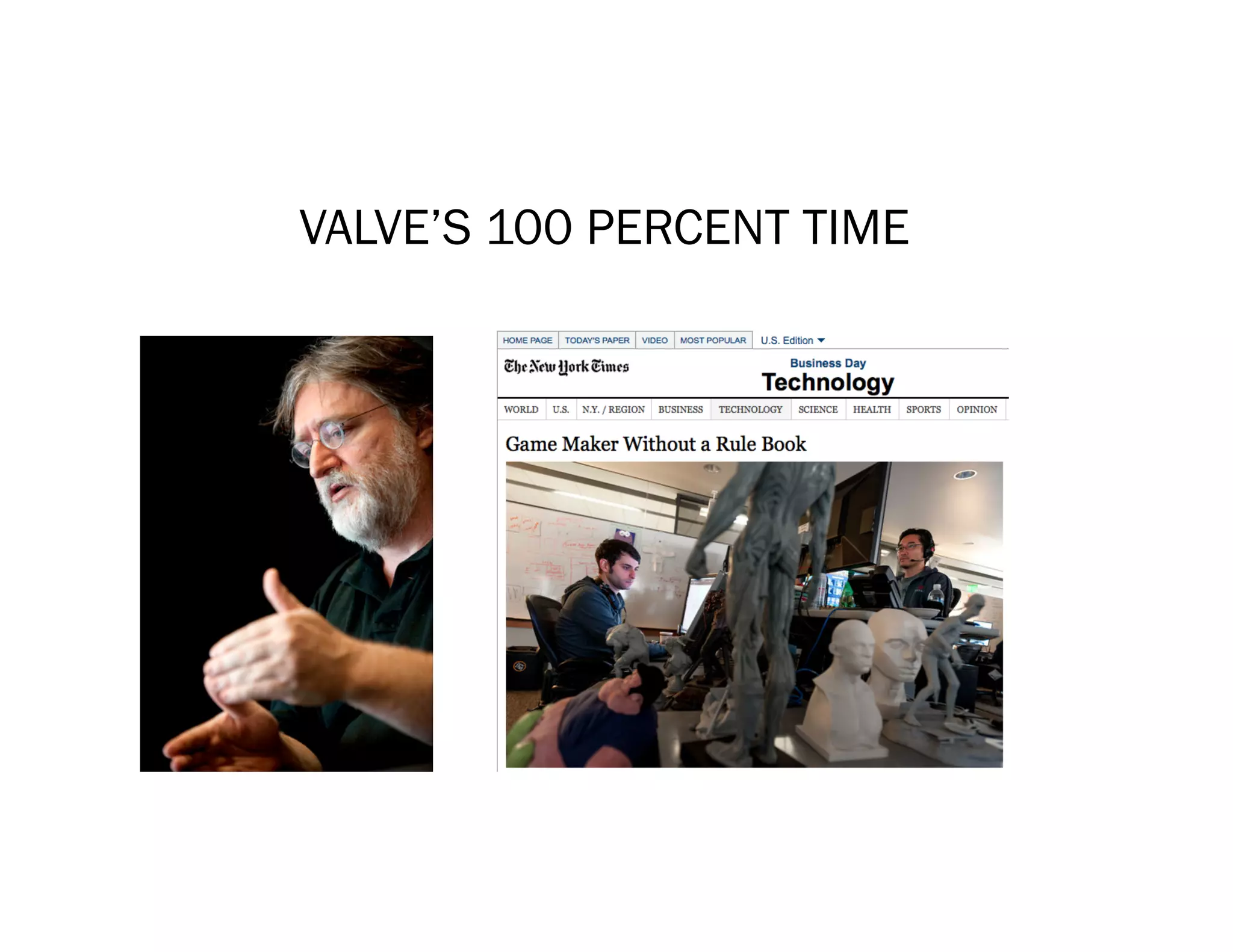 VALVE’S 100 PERCENT TIME
 