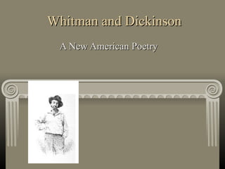 Whitman and DickinsonWhitman and Dickinson
A New American PoetryA New American Poetry
 