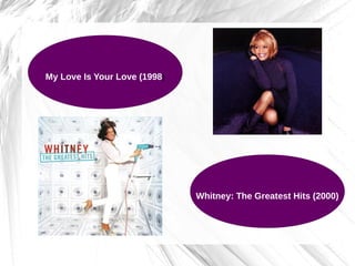 My Love Is Your Love (1998)
Whitney: The Greatest Hits (2000)
 