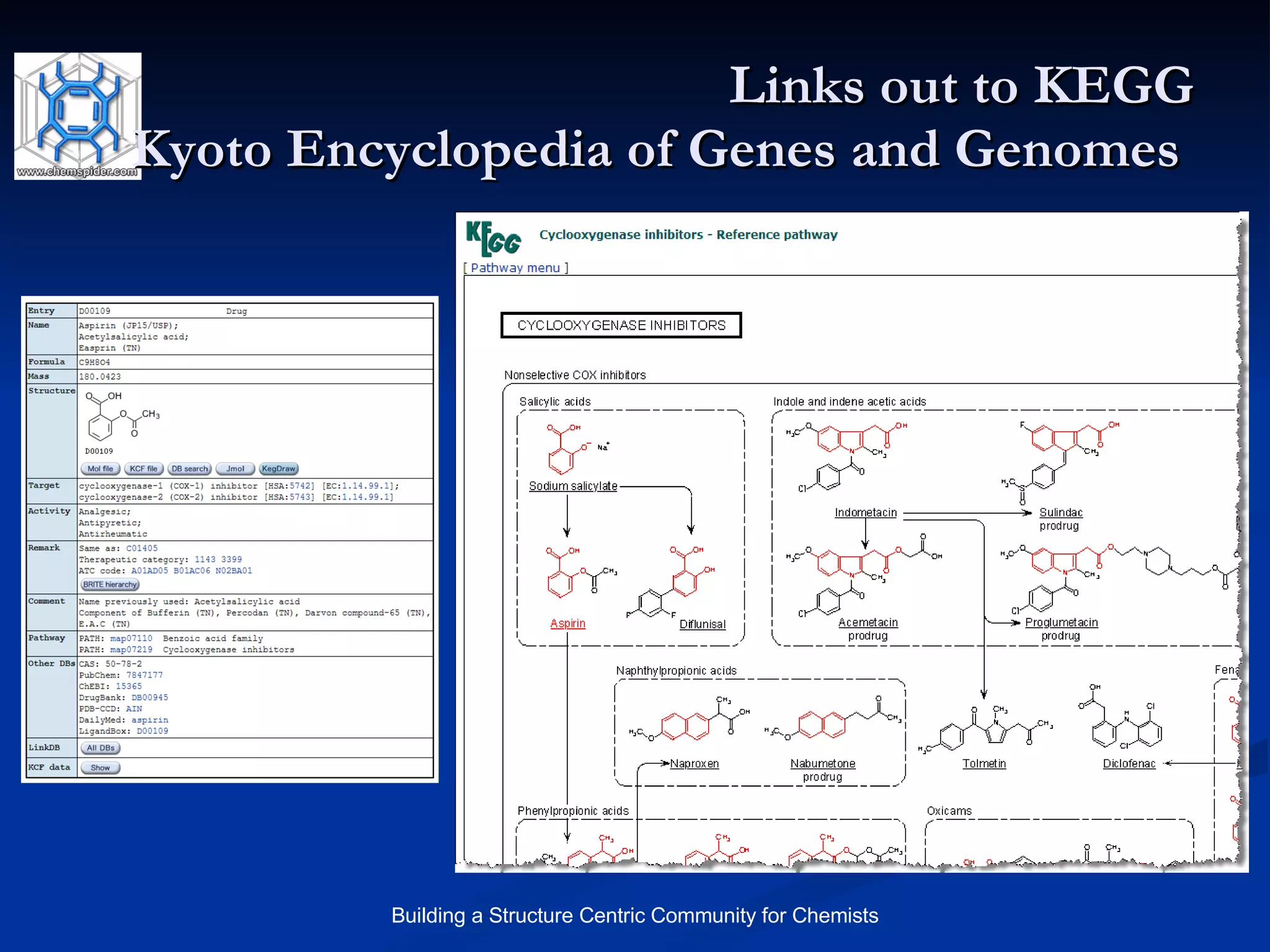 Links out to KEGG Kyoto Encyclopedia of Genes and Genomes  