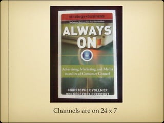 Channels are on 24 x 7 