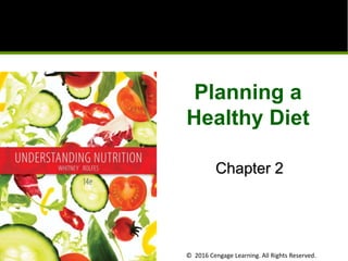 © 2016 Cengage Learning. All Rights Reserved.
Planning a
Healthy Diet
Chapter 2
 