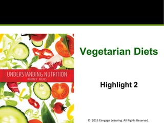 © 2016 Cengage Learning. All Rights Reserved.
Vegetarian Diets
Highlight 2
 