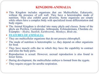 Notes Slide Background WHITTAKER’S FIVE KINGDOM CONCEPT TO ASSESS BIODIVERSITY | PDF