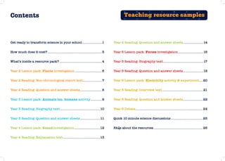Whizz Pop Bang primary science teaching resources sample pack | PDF
