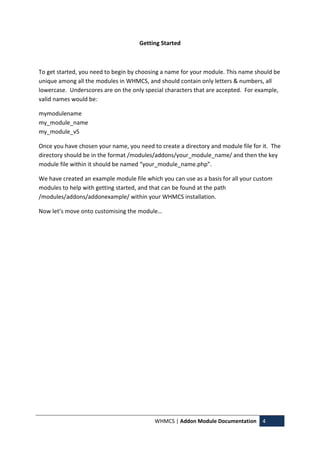 Whmcs addon module docs | PDF