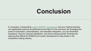 WHMCS Module and Custom Development | PPTX