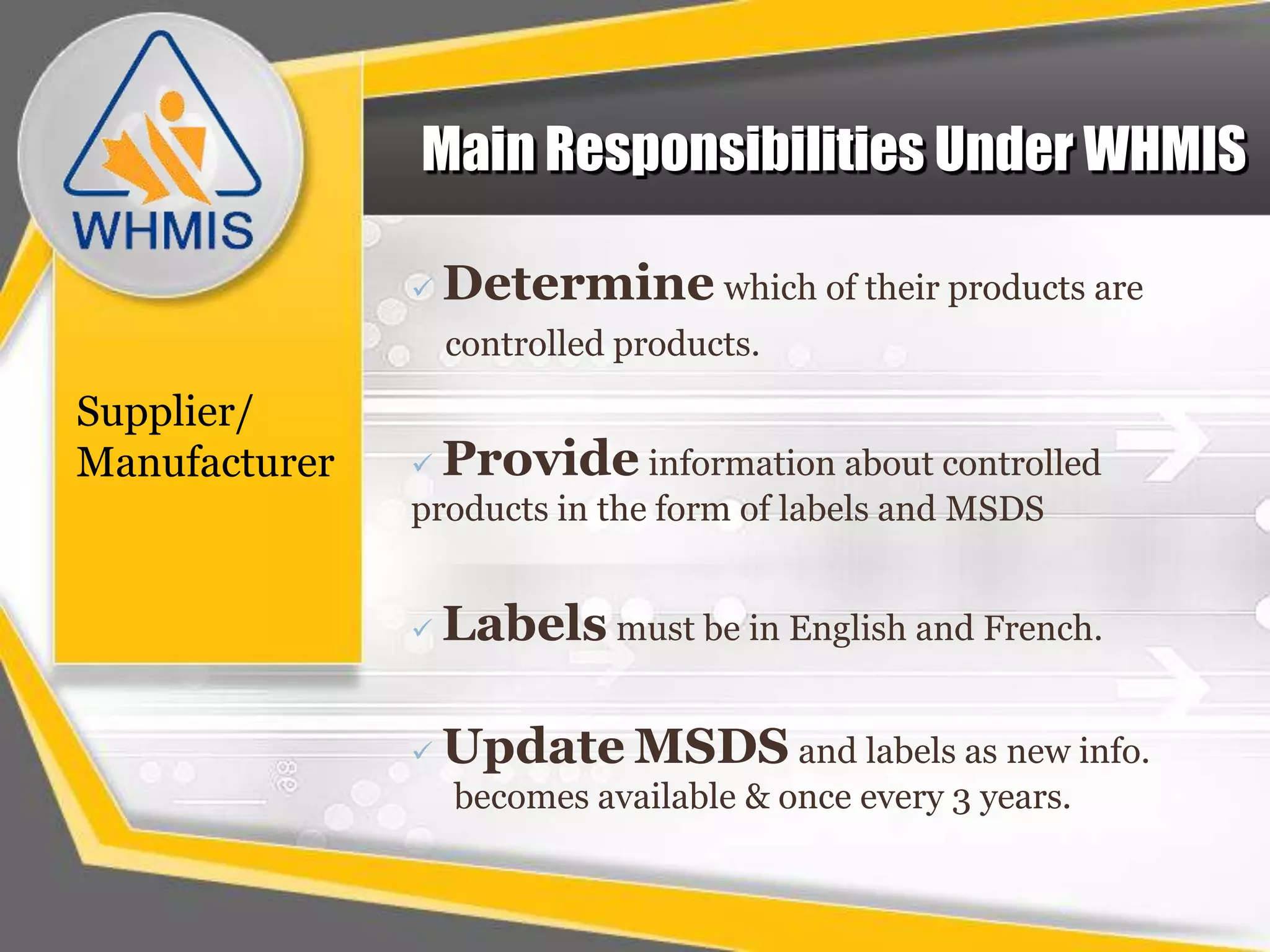 CancerWhy we need to KnowSome materials may also be safety hazards that can contribute to fires, explosions, & other accidents if improperly handled or stored. 