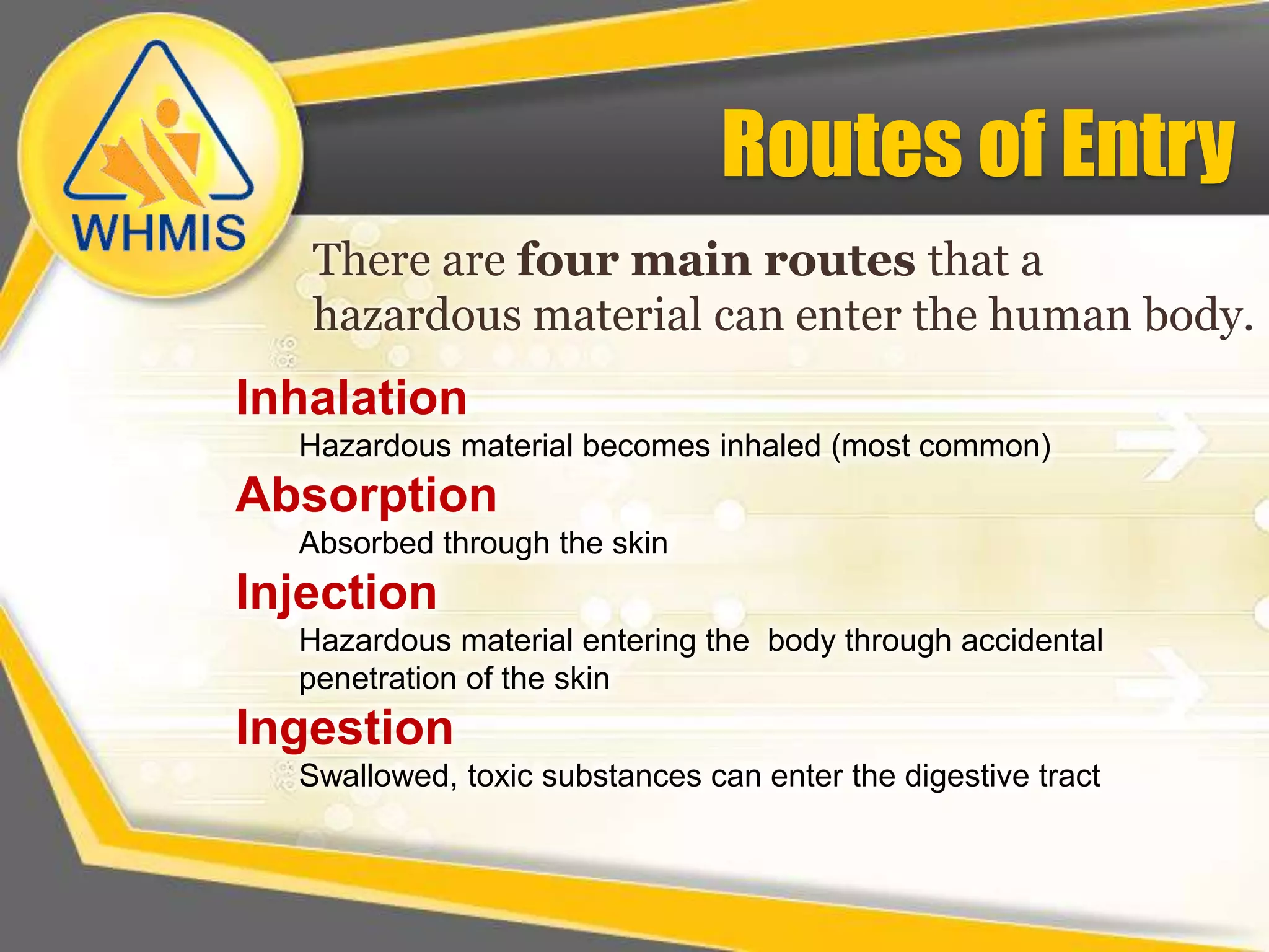 Main Responsibilities Under WHMISObtain Material Safety Data Sheets (MSDS's)